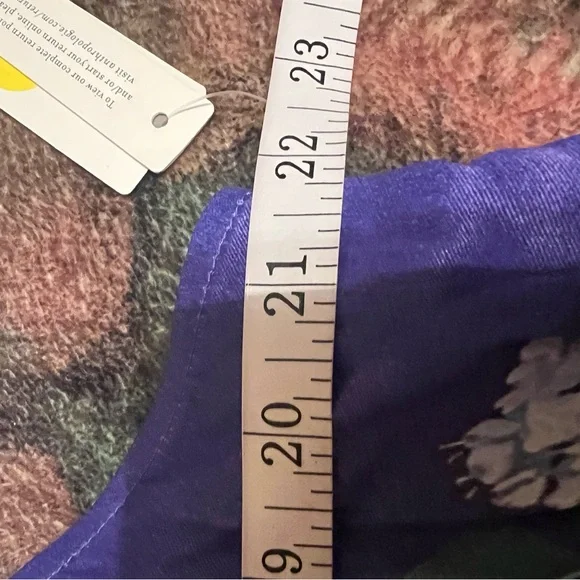 Anthropologie Blue Floral Maxi Dress - Picture 5 of 6